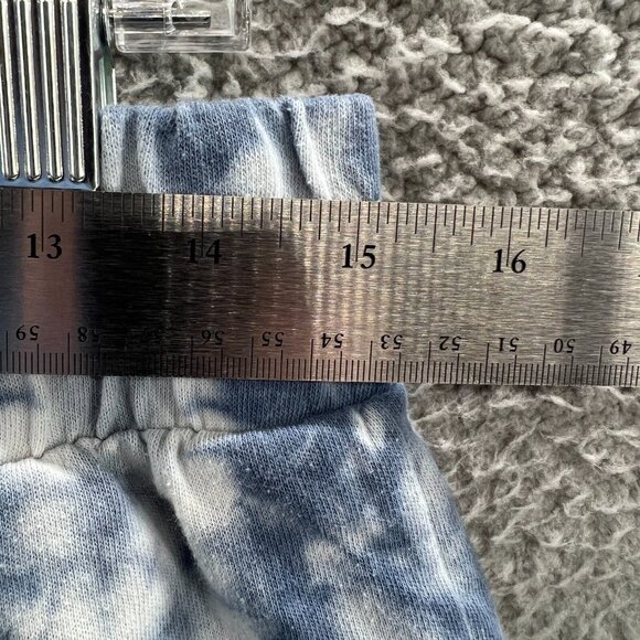 Grayson Threads Womens Sleep Shorts Large‎ Blue Tie Dye High Rise Elastic Waist - Picture 7 of 10